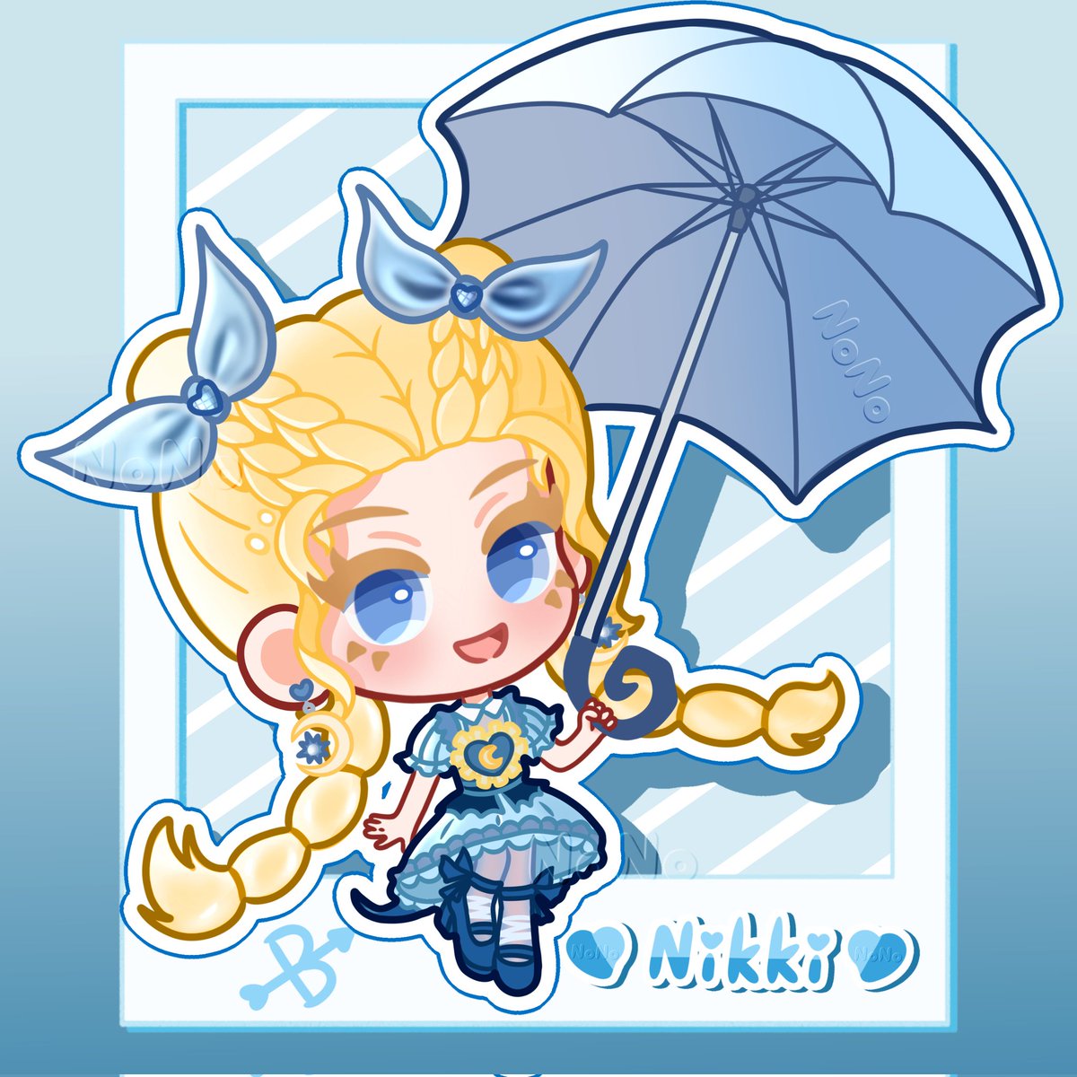 NoNoxhs's tweet photo. 双倍发色→双倍可爱，暖暖你好萌💖💛
NikkiNikki暖暖～ https://t.co/f3CyjTBplJ