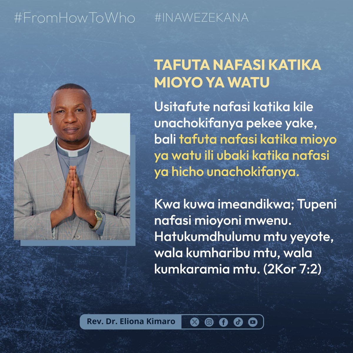 Tafuta nafasi katika mioyo ya watu