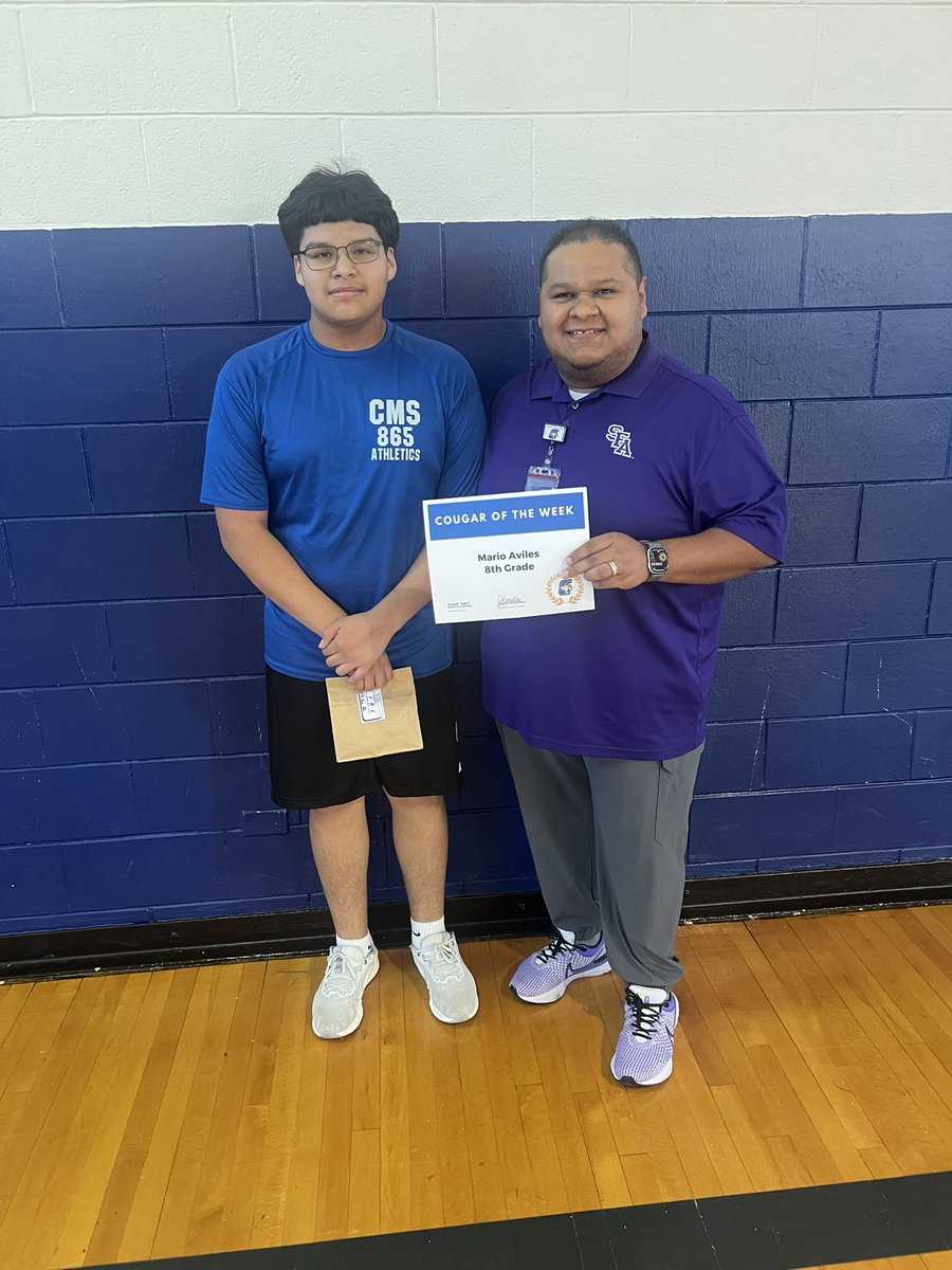 🎉 Congratulations to our 6th, 7th, &amp; 8th Grade <a href="/Crockett_MS/">Crockett MS</a> Cougars of the Week! This six weeks they’re Leading with ACCOUNTABILITY—one of our Six Pillars of Leadership. We’re so proud of you! Keep showing your #CougarPRIDE! 💪 #LeadByExample #WhateverItTakes #ExcellenceInAction