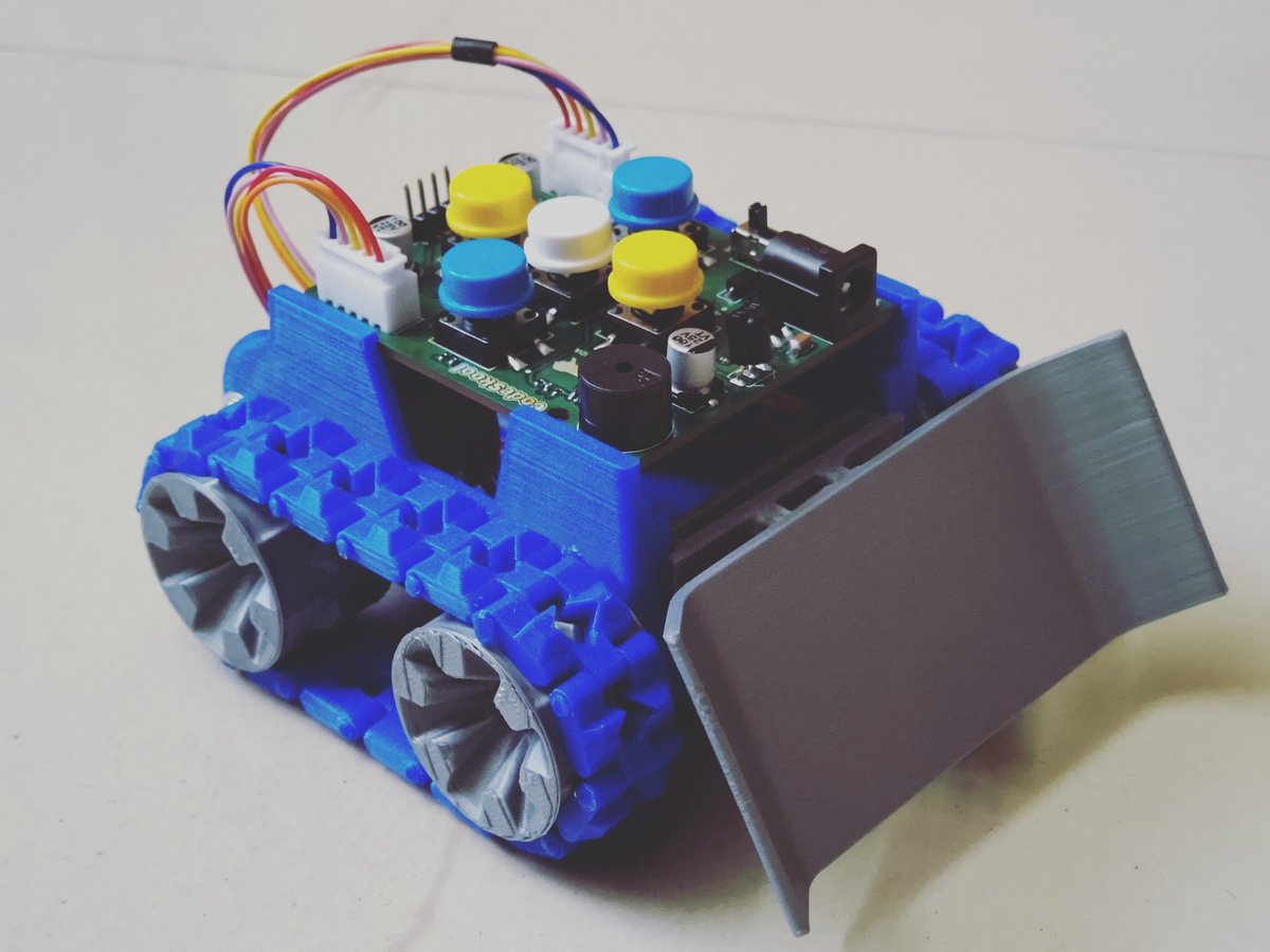 HacktronicsIn's tweet image. When #SMARS meets #Escornabot, you get a super fun, super capable little tank. 🚜🤖
Modular 3D-printed design, stepper motors for precise movement, and easy button-programming.
Expandable, upgradable, and totally DIY.
Low cost. High creativity. Infinite projects.
#STEM #CodeSkool