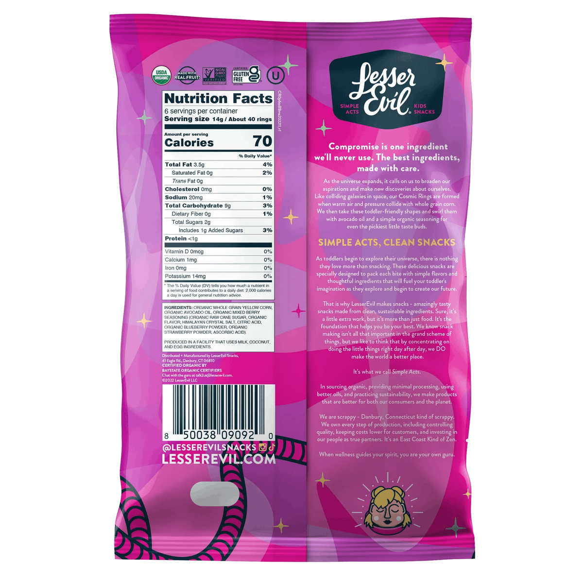 alteredfawn's tweet photo. LesserEvil (@LesserEvilSnack), turns out the same amount of evil, also s/o to the angry cow they put next to the ingredients on the Moonions bag:

https://t.co/nWBtKjmXv8

"Organic Flavor" is basically "Natural Flavor"
https://t.co/NHHQGhVNmj

https://t.co/onrPRnfSqq https://t.co/6v75UJ3S5R