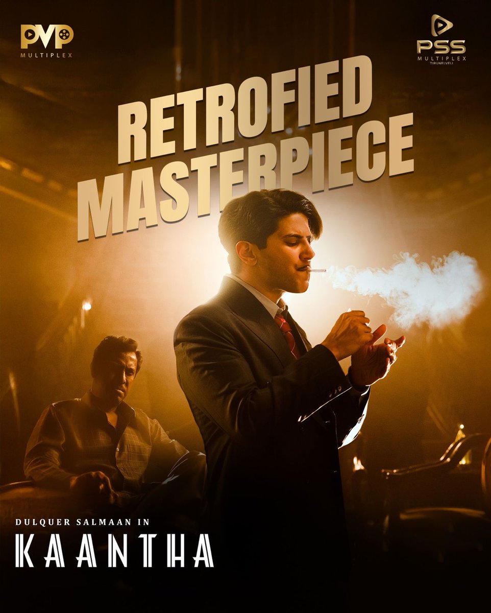 PssMultiplexOff's tweet image. #Kaantha is a masterpiece! The story, performances, and technical work all come together to create a thrilling experience. 
#pssmultiplex #pvpmultiplex #bookyourticketsnow #blockbuster
