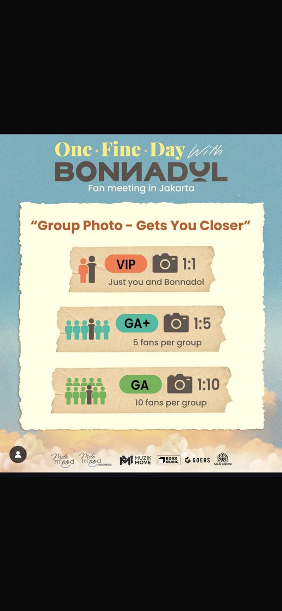 Nans19_'s tweet photo. Want To Sell  3 tix GA+ Bonnadol 
One Fine Day With BONNADOL Jakarta
 
Payment full in Veneu✅
100% trussted✅

Price: 1.0 per 1 ticket

#BonnadolInJakarta2025 #zonajajan #wtb #wts https://t.co/I8ygRFKWdW