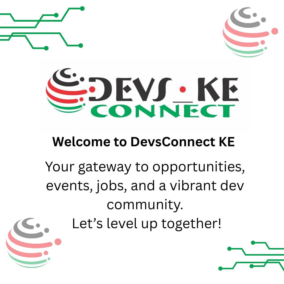 DevsinfoKE's tweet image. Welcome to DevsConnect KE 🚀

Your gateway to opportunities, events, jobs, and a vibrant dev community.
Let’s level up together!

Visit: ke.devsconnect.africa