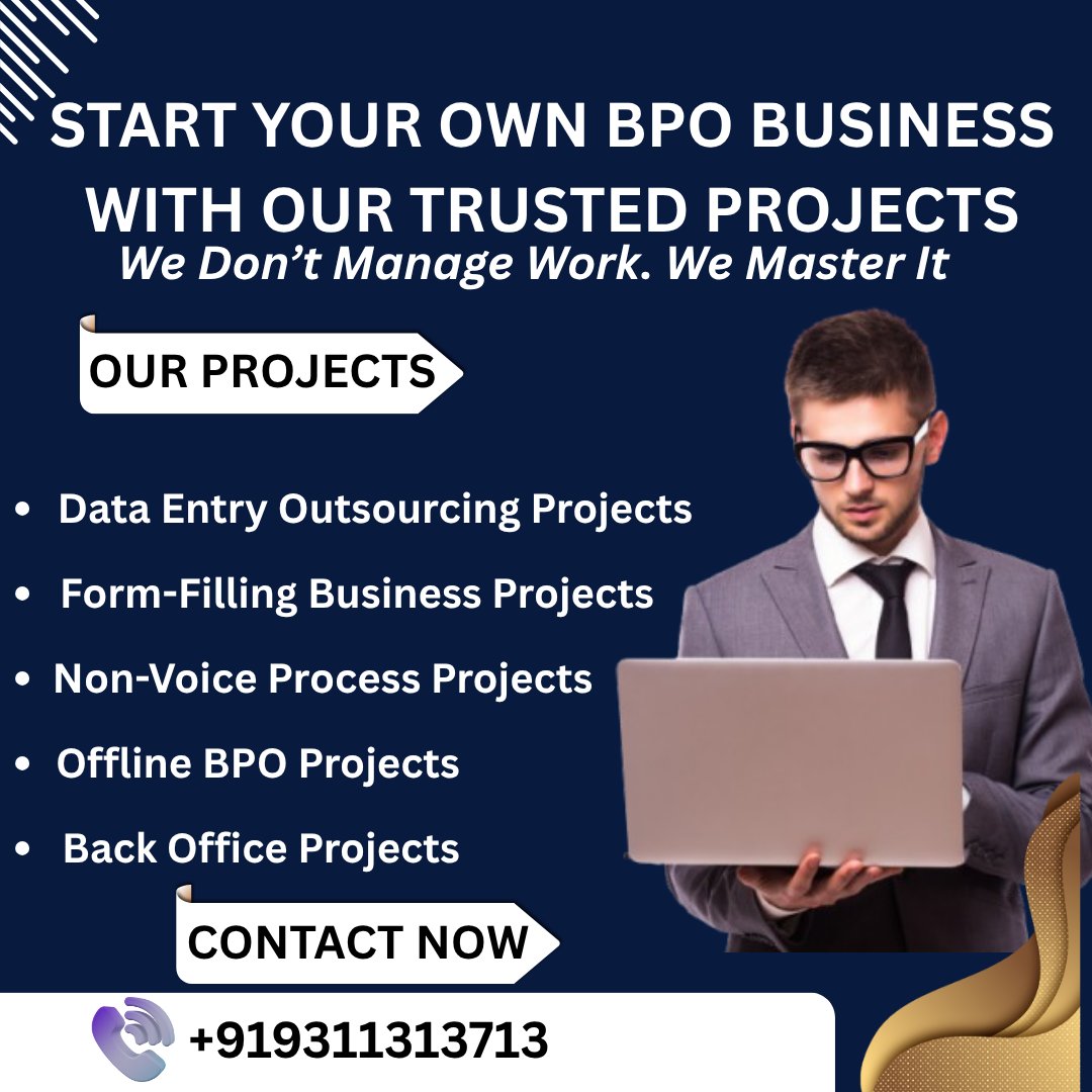MZoticbpo's tweet image. We Run the Processes That Run Your Business
#ZoeticBPOServices  #BPOProjectsIndia  #DataEntrySolutions  #OutsourcingPartner  #GenuineBPOProvider  #NonVoiceBPOProjects  #BackOfficeSupport  #FormFillingBusiness  #BusinessOutsourcingIndia  #TrustedBPOCompany