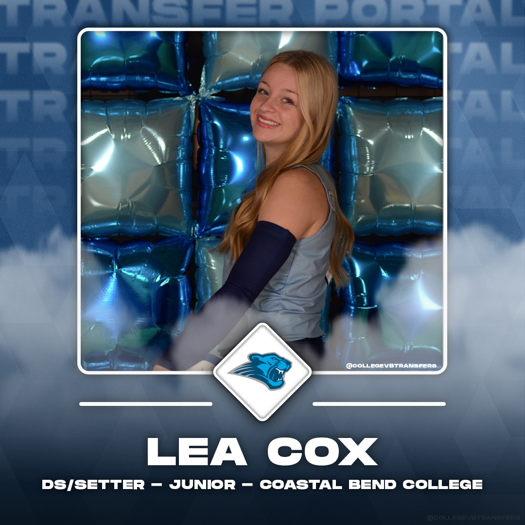 𝗜𝗻 𝗧𝗵𝗲 𝗣𝗼𝗿𝘁𝗮𝗹

✏️: Lea Cox
🏐: 5’4” DS/SETTER
🎓: JUNIOR
📍: Coastal Bend College
🏠: Texas

#CollegeVBTransfers | #NCAAWVB