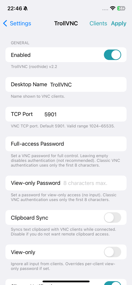 TweakUpdates's tweet image. Updated: TrollVNC JB 2.7 [Tweaks]

TrollVNC is a VNC server for iOS devices, al...

Architecture: iOS
Repository: Havoc #jailbreak

ios-repo-updates.com/repository/hav…