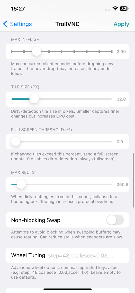 TweakUpdates's tweet image. Updated: TrollVNC JB 2.7 [Tweaks]

TrollVNC is a VNC server for iOS devices, al...

Architecture: iOS
Repository: Havoc #jailbreak

ios-repo-updates.com/repository/hav…