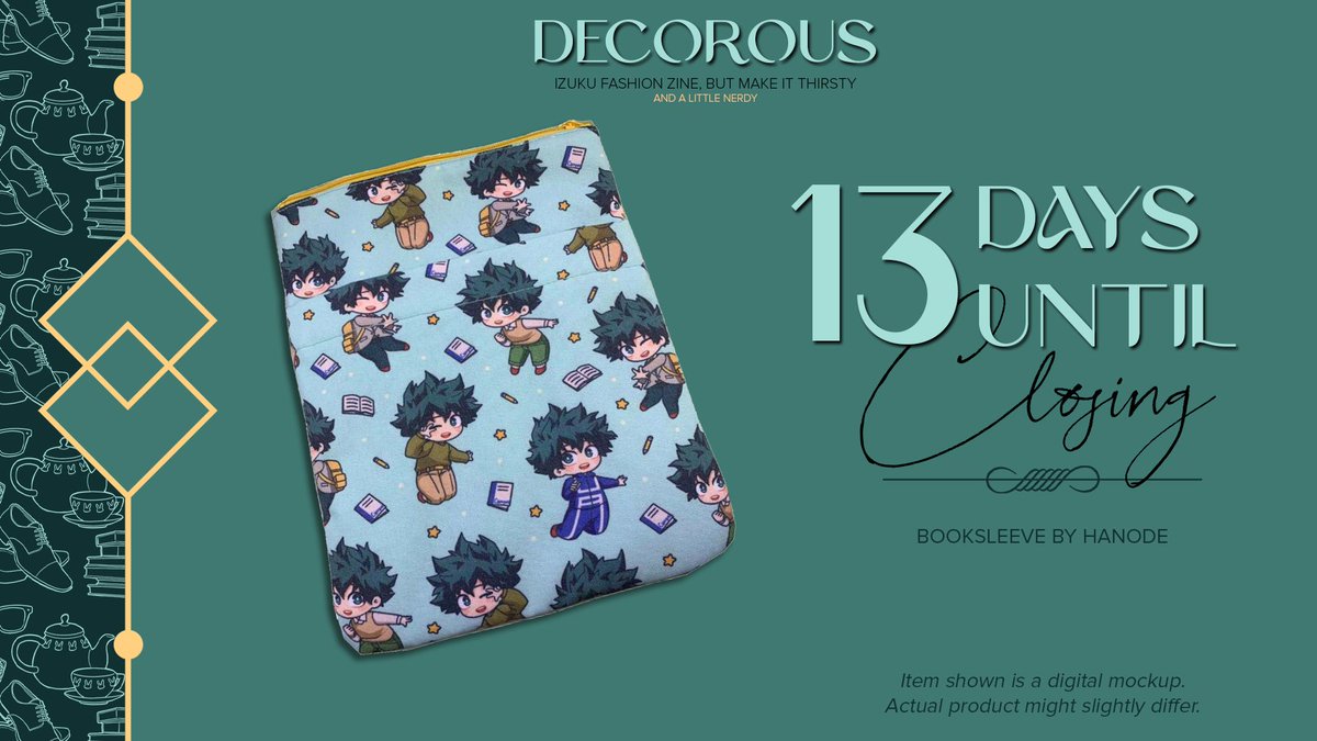 📚 13 DAYS LEFT📸 

Your books need to be kept warm during these chilly nights. Be sure to purchase one of our cozy booksleeves before leftover sales close on December 1st.

Shop: decorouszine.bigcartel.com

#dkfashionzine💚