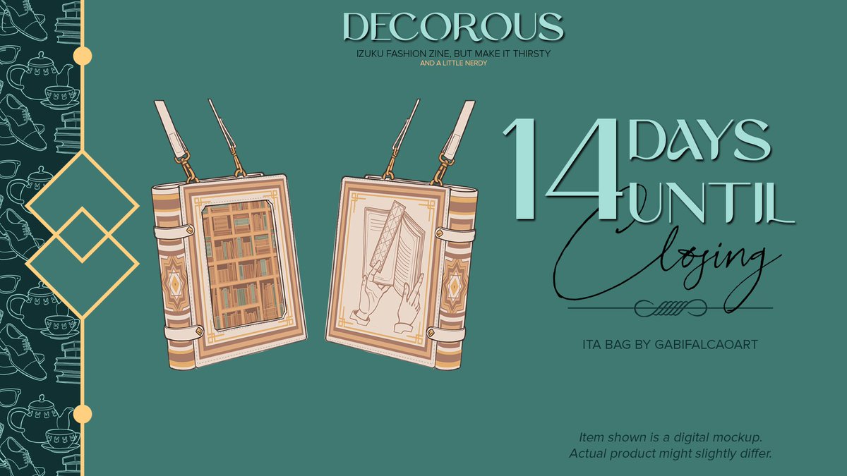 📚 2 WEEKS LEFT📸 

You don't want to miss out on having your own fashionable ita bag! It'll become part of your every day accessory. Snag one today before our leftover sales close on December 1st!

Shop: decorouszine.bigcartel.com

#dkfashionzine💚