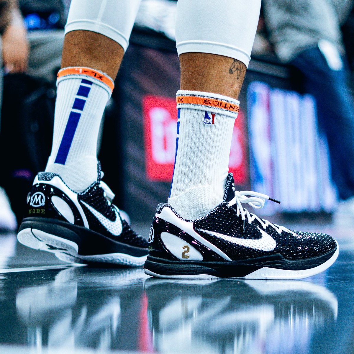 Stephen Curry wearing the Nike Kobe 6 Protro 