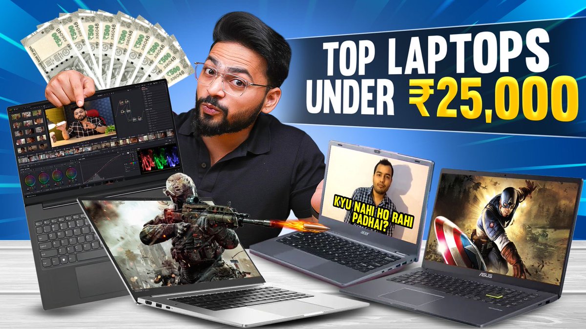 TechUnboxing5's tweet image. Best Laptop Under 25000 ⚡ | Which One Should You Buy? 🤔 youtu.be/XnB1nxa57d8?si…