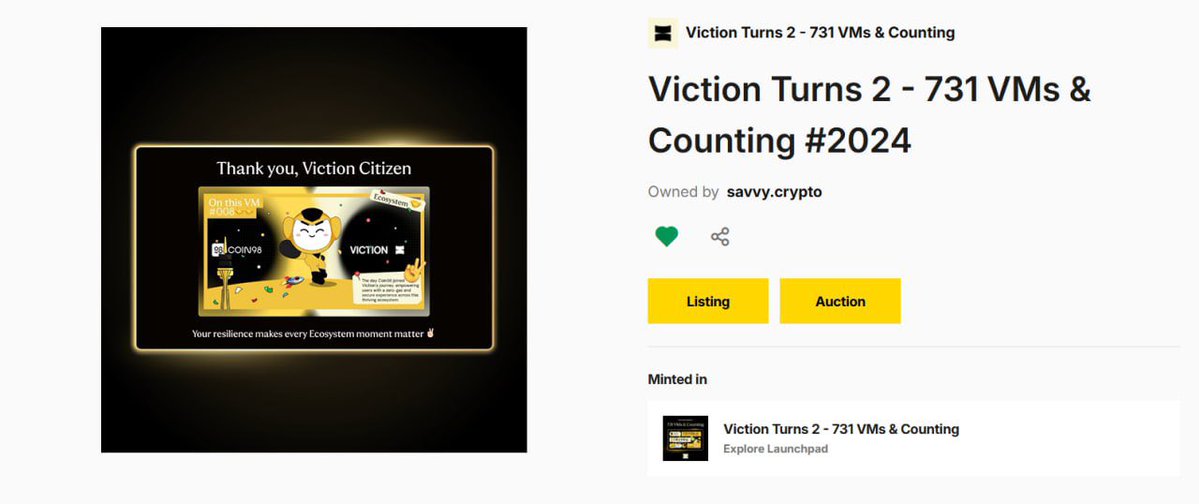 techsavvyy02's tweet image. 24 mints collected, from IRL to Community, Foundation to Ecosystem.

Each NFT carries a memory: @VictionEco events, my journey as a Vanguard, the countless community contributions, votes, and moments we built together.

Honored to mint and celebrate every milestone that shaped…