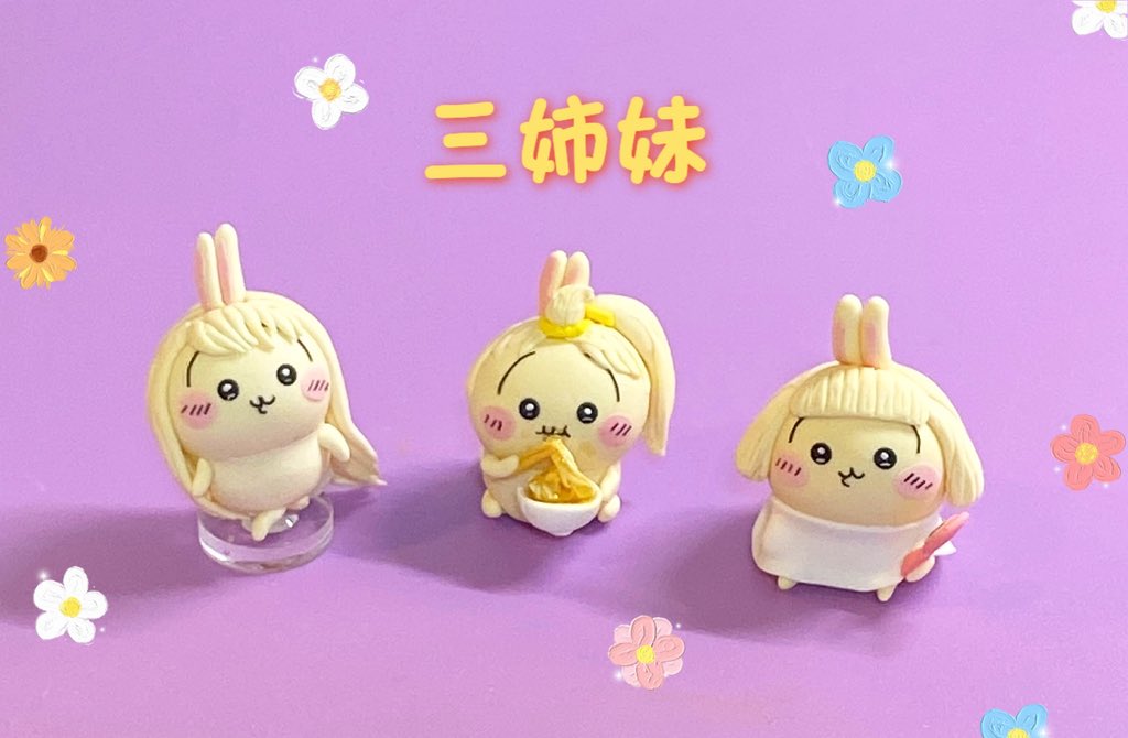 前髪ぱっつん🤣
おかっぱ可愛いすぎ💘
早速作った暇人🐻‍❄️

#ちいかわファンアート
#ちいかわ樹脂粘土部