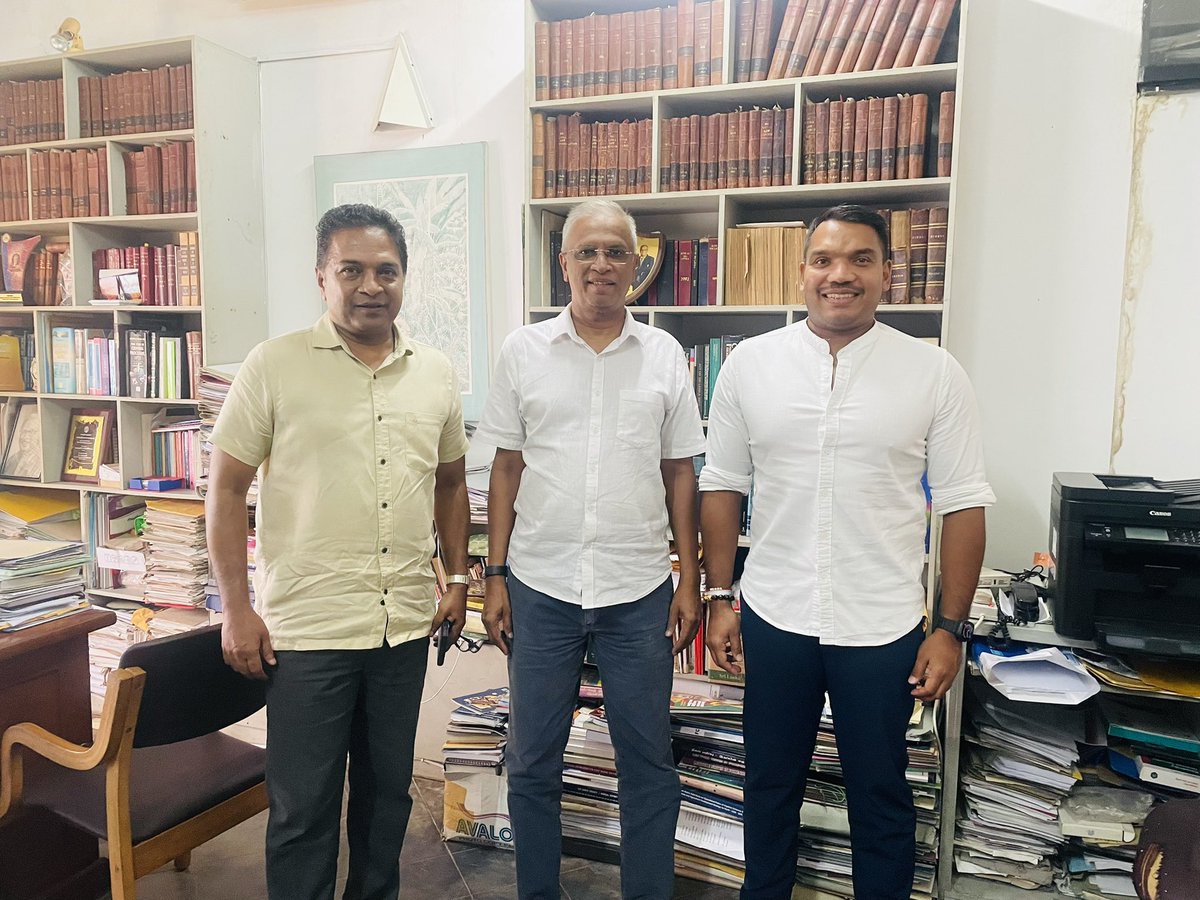 I visited ITAK General Secretary PC <a href="/MASumanthiran/">M A Sumanthiran</a> to brief him on the 21st public rally organized by the opposition against the NPP govt and its failures to fulfill its pledges to the people. While ITAK is not part of the rally, as a key opposition party it’s important for us to