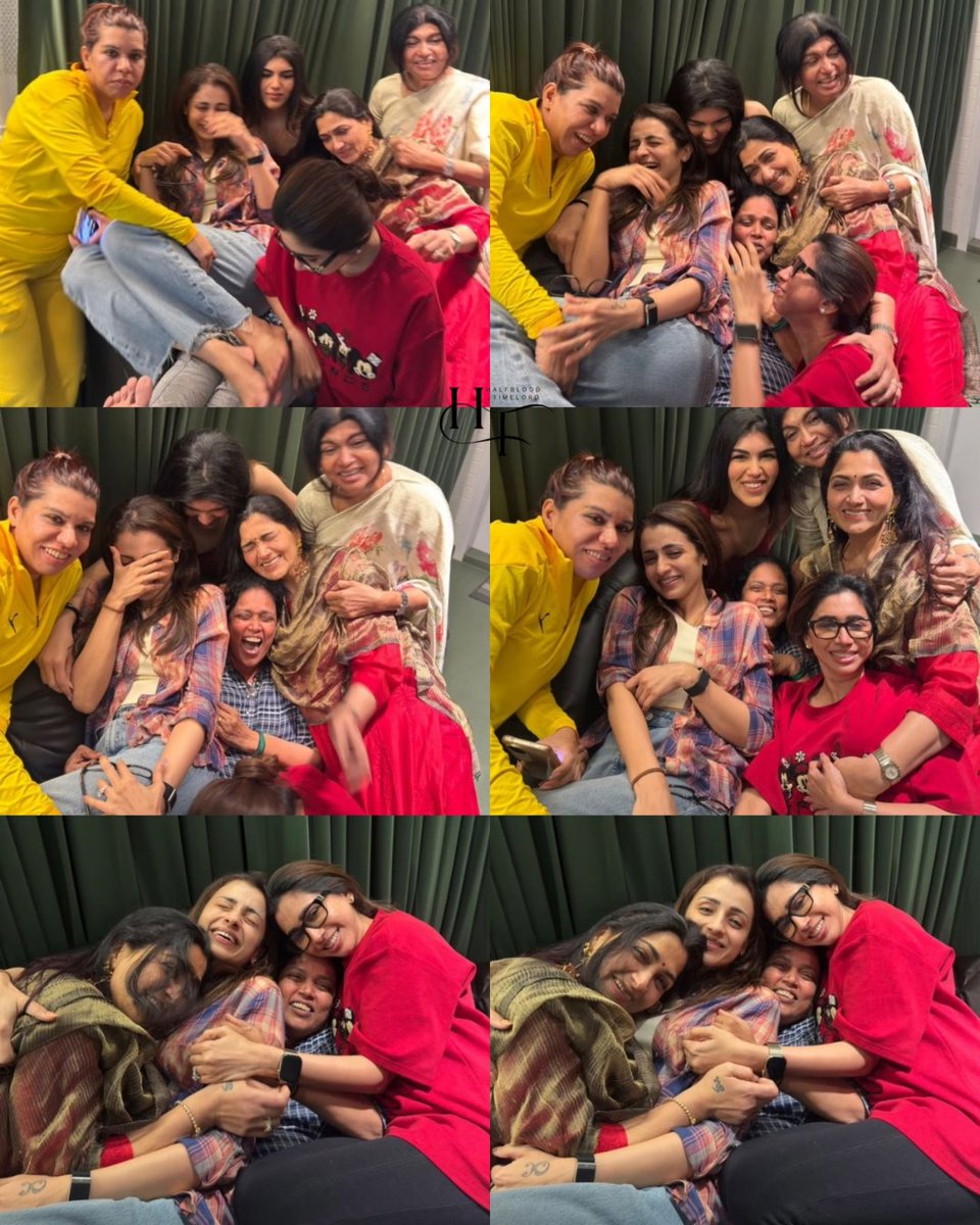 rycbar_NINENINE's tweet image. Once again here to say,nothing I love more than seeing her happy,especially the first set of pics filled with so much of warmth &amp;amp; laughter🥹Though poor Brinda just seems to be getting ambushed by Trisha the most &amp;amp; then by everyone but clealry loves it😂
@trishtrashers #Trisha❤️🧿