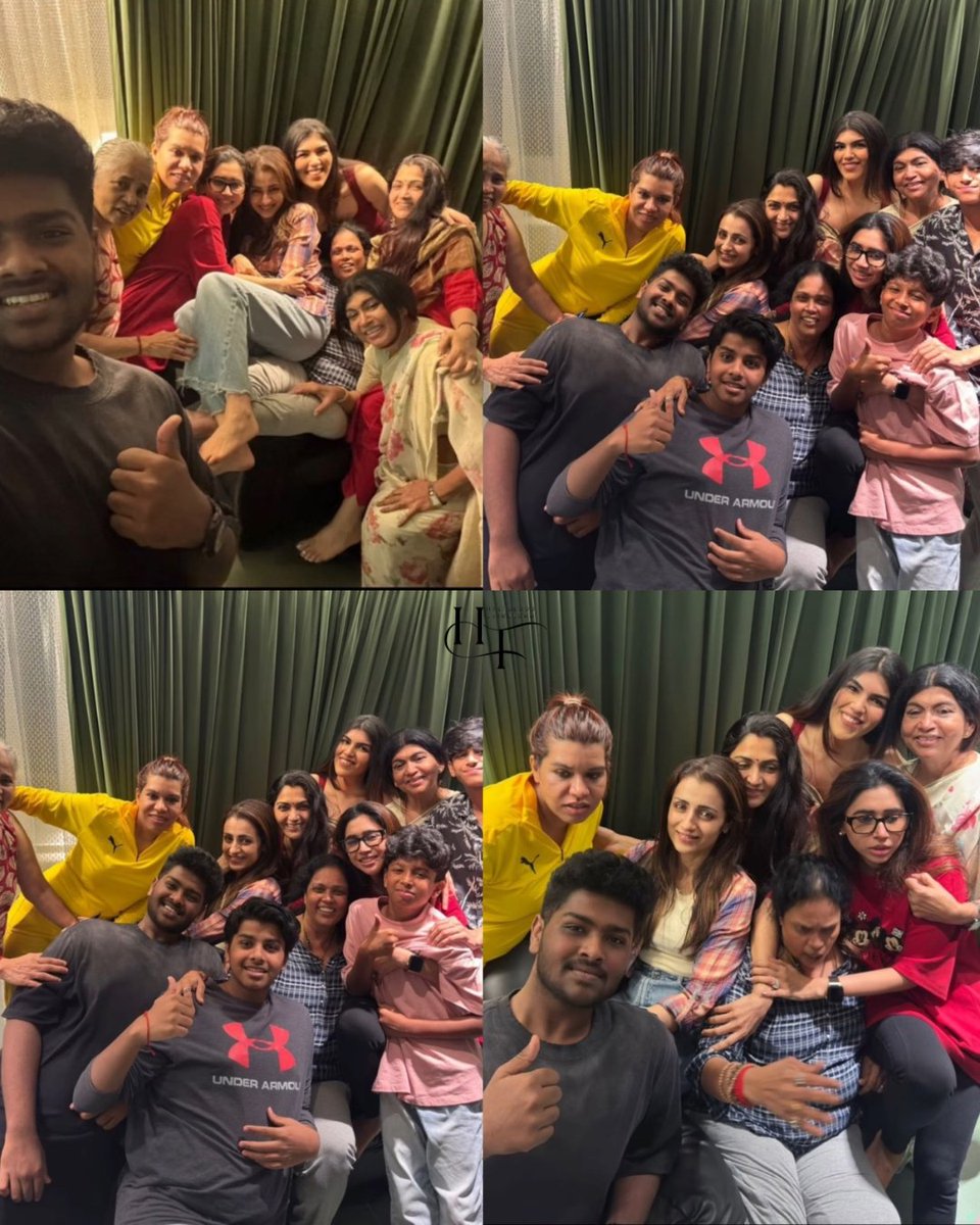 rycbar_NINENINE's tweet image. Once again here to say,nothing I love more than seeing her happy,especially the first set of pics filled with so much of warmth &amp;amp; laughter🥹Though poor Brinda just seems to be getting ambushed by Trisha the most &amp;amp; then by everyone but clealry loves it😂
@trishtrashers #Trisha❤️🧿