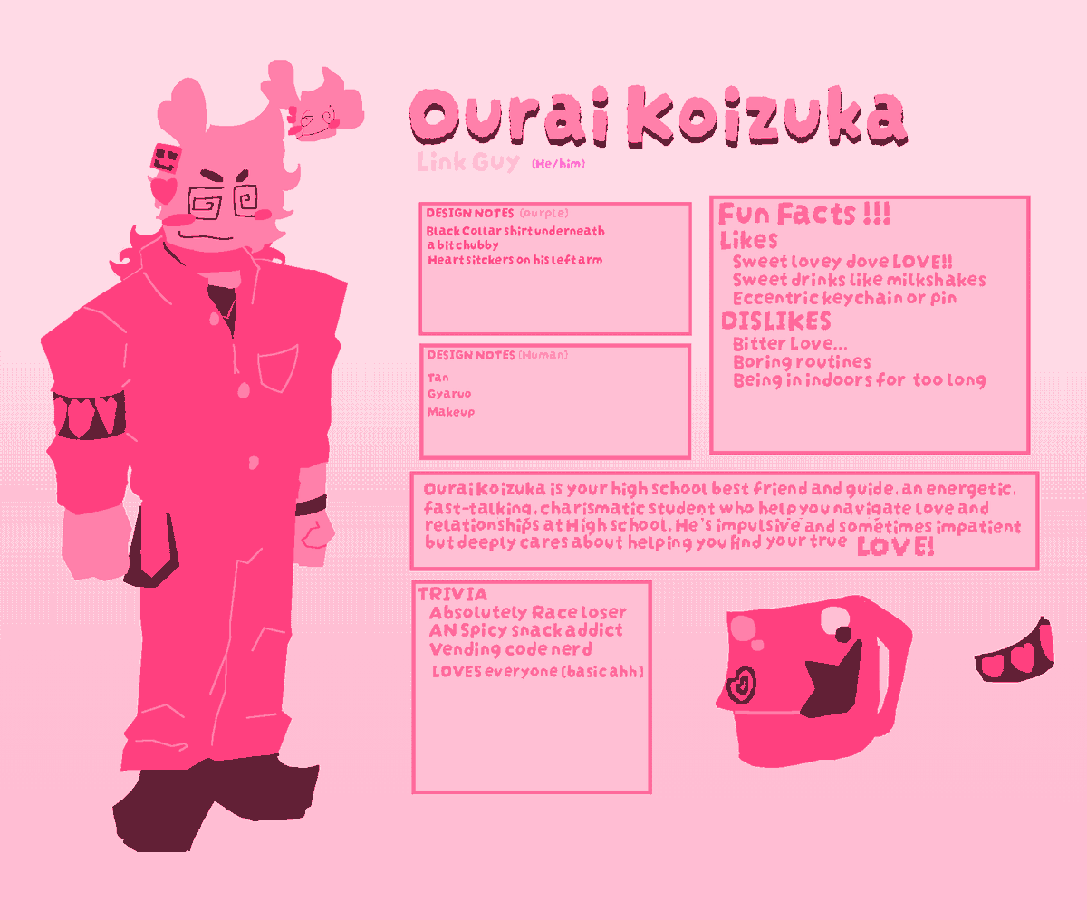 heres a FULL info about Link guy!! (some text are small sorry!)
#ourple #ourpleguy #fnfmod #ourplesweep #OurpleHearts #visualnovel #DatingSim