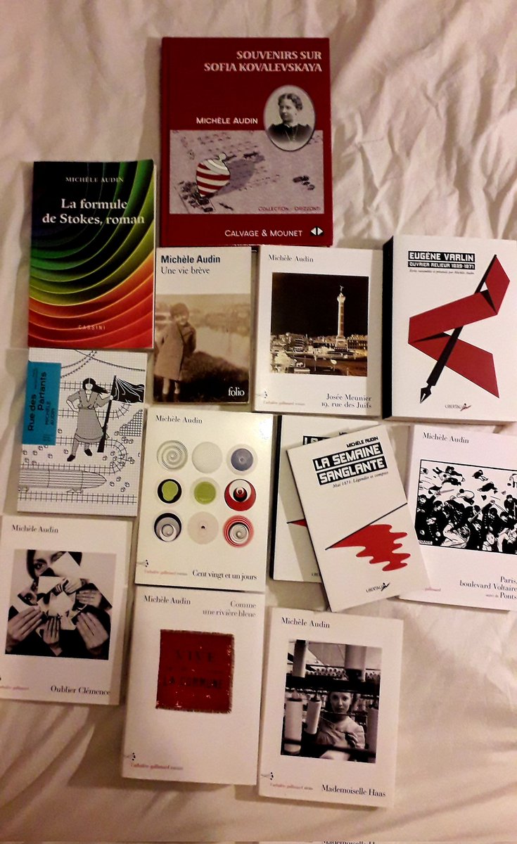 Quelle grande tristesse que d'apprendre au réveil que Michèle Audin s'en est allée hier...
J'avais adoré la rencontrer dans mon bled et espérais la revoir bientôt...
Il nous reste heureusement son travail remarquable sur la Commune, ses romans, ecrits mathématiques et oulipiens !