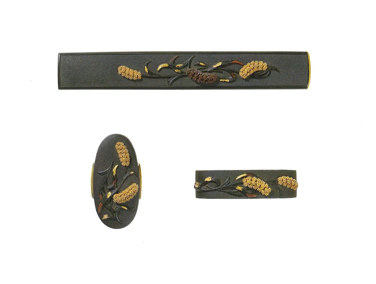 🌾リアルさにびっくり！東明の粟穂🌾 荒木東明の「粟穂図縁頭・小柄