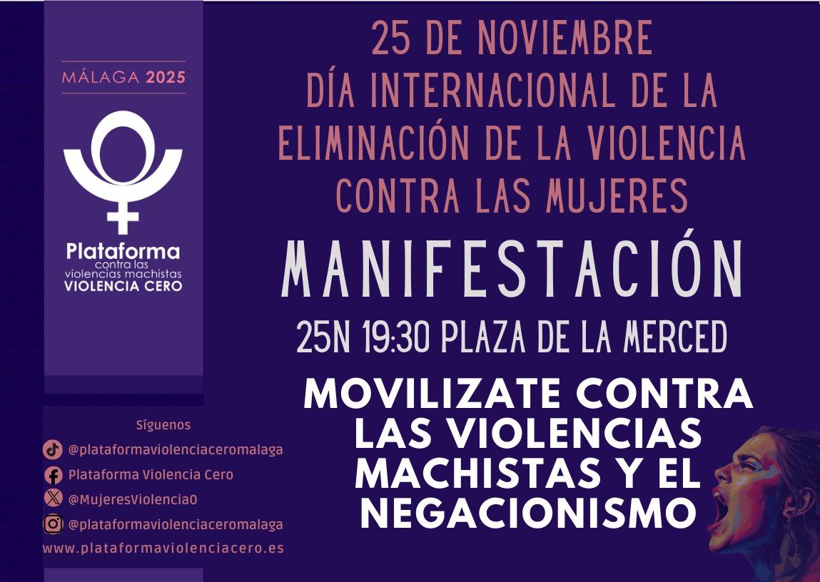 #25N #Málaga
Nos vemos en las calles

#MachismoMata
Contra las violencias Machistas.