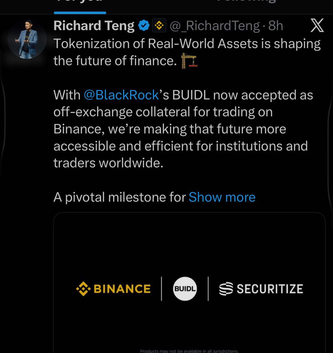 Cryptech_Sam's tweet image. The #RWA hype isn’t coming… it has already started.

When giants like PancakeSwap and BNB Chain openly declare “The future of crypto is RWAs”  you know what time it is. 🚀📈

I already accumulated heavy in recent dip:
$BKN | $HTS | $STRX | $CPOOL | $CARR

BNB Chain’s RWA TVL is…