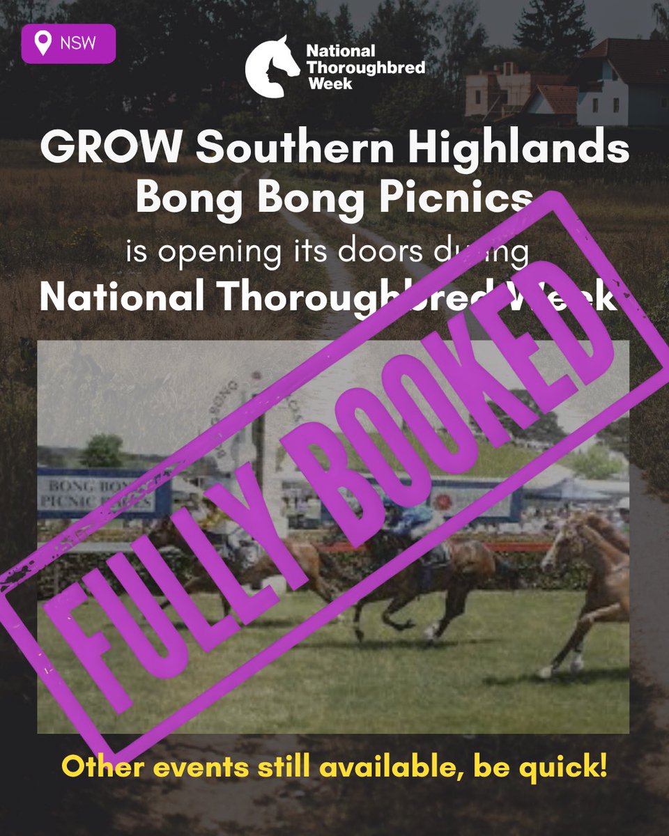 NationalTBWeek's tweet photo. National Thoroughbred Week events across Australia and New Zealand are booking out quickly 🤩

Head to our website to find your local event and secure your spot! 

📍20-24 Nov, 2025

#nationaltbweek https://t.co/g6K1yJwOk8