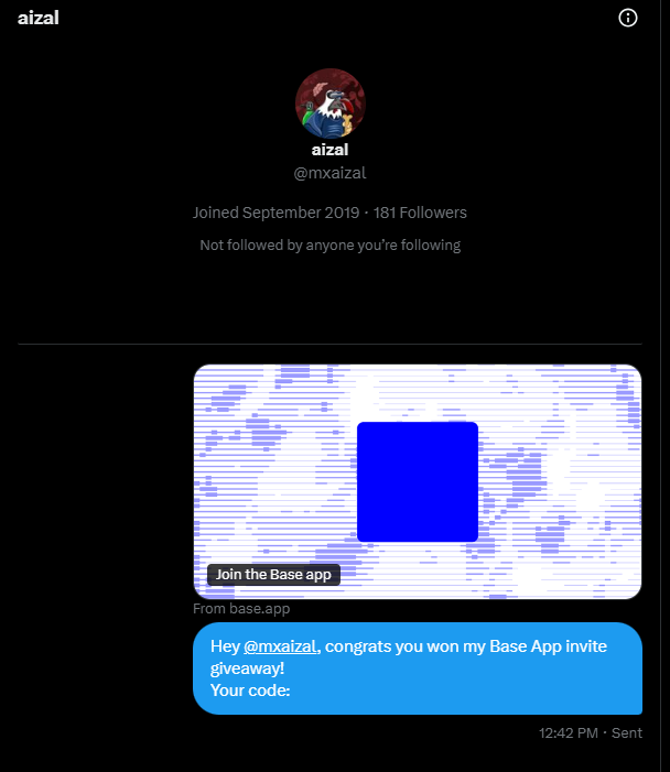 0xRiRoyal's tweet photo. 🏆 Winners!
Congrats @mxaizal and @0xdonex on the 2 Base App invite codes. Check your DMs.
Thanks everyone for joining. More giveaways soon. Stay Base 💙 #StayBase $Base https://t.co/VYeK9BNGQb