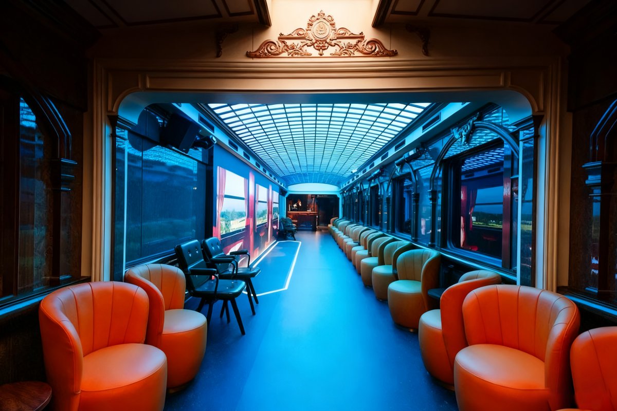 colorlightcloud's tweet image. #ColorlightCase: LED Tunnel Screen on the train💡

On October 30, the &quot;Time Machine&quot; themed train carriage, featuring a 120㎡ #LED screen, officially opened to the public in Tianjin. 

#Colorlight #ProjectCase #LEDSolution #MediaServer