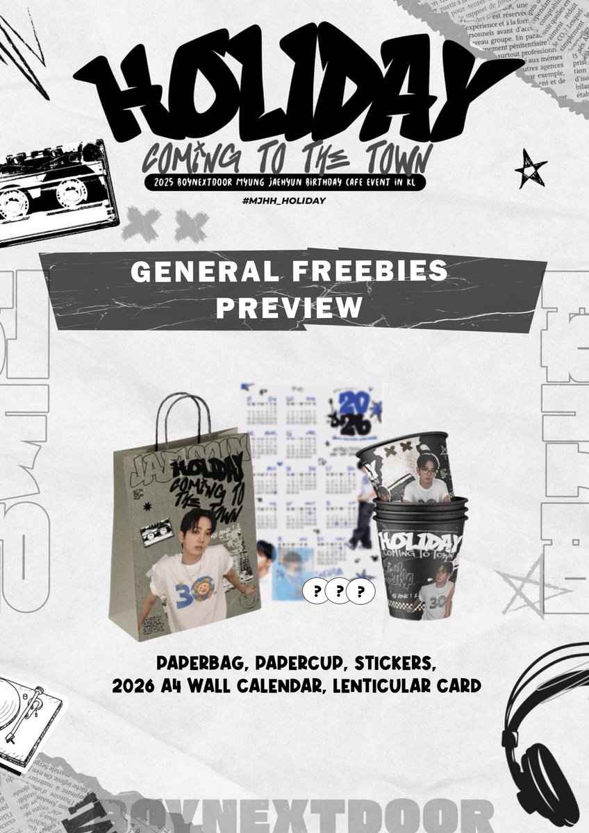 MSH_Headliner's tweet photo. ⚡️GENERAL FREEBIES PREVIEW ⚡️

Holiday Check-In Town – Jaehyun is giving out the hottest freebies in town! 🔥🎶 
Just spend RM15 and claim your exclusive, limited, and too cool to miss. 😎✨ 
Grab yours before the crowd snaps them all! 🚀🎁

#MJHH_Holiday https://t.co/oGnaUa0RNj
