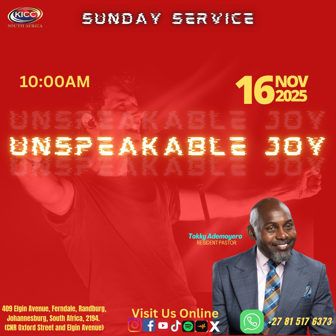 A place to be. Join us on Sunday.
#UnspeakableJoy