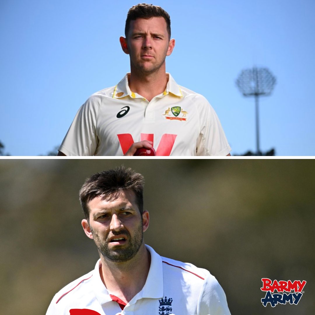 TheBarmyArmy's tweet photo. Some HUGE Ashes news… 

Josh Hazlewood has been ruled out of the first Test in Perth due to a hamstring injury ❌ 

Meanwhile, Mark Wood has been cleared of a hamstring injury following a precautionary scan ✅

#Ashes https://t.co/3cUUSUsr9e