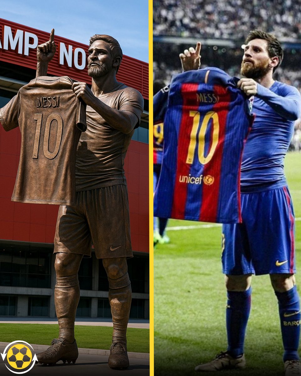 🚨 𝗢𝗙𝗙𝗜𝗖𝗜𝗔𝗟: Joan Laporta has announced that Barcelona will build a statue of Lionel Messi outside the new Camp Nou! 😍🐐🇦🇷

👕 778 Games
⚽️ 672 Goals
🅰️ 269 Assists
🥅 941 G/A
🏆 10 La Liga
🏆 4 Champions League
🏆 7 Copa del Rey
🏆 8 Super Cups
🏅 6 Ballon d’Or
🏅 8