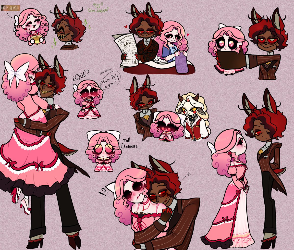 Pio_shi's tweet photo. I haven't posted anything in a while, sorry 😔
Charlie and Alastor designs by @shaylai_
#radiobutton #Ocxcanon https://t.co/l9a220Gorg
