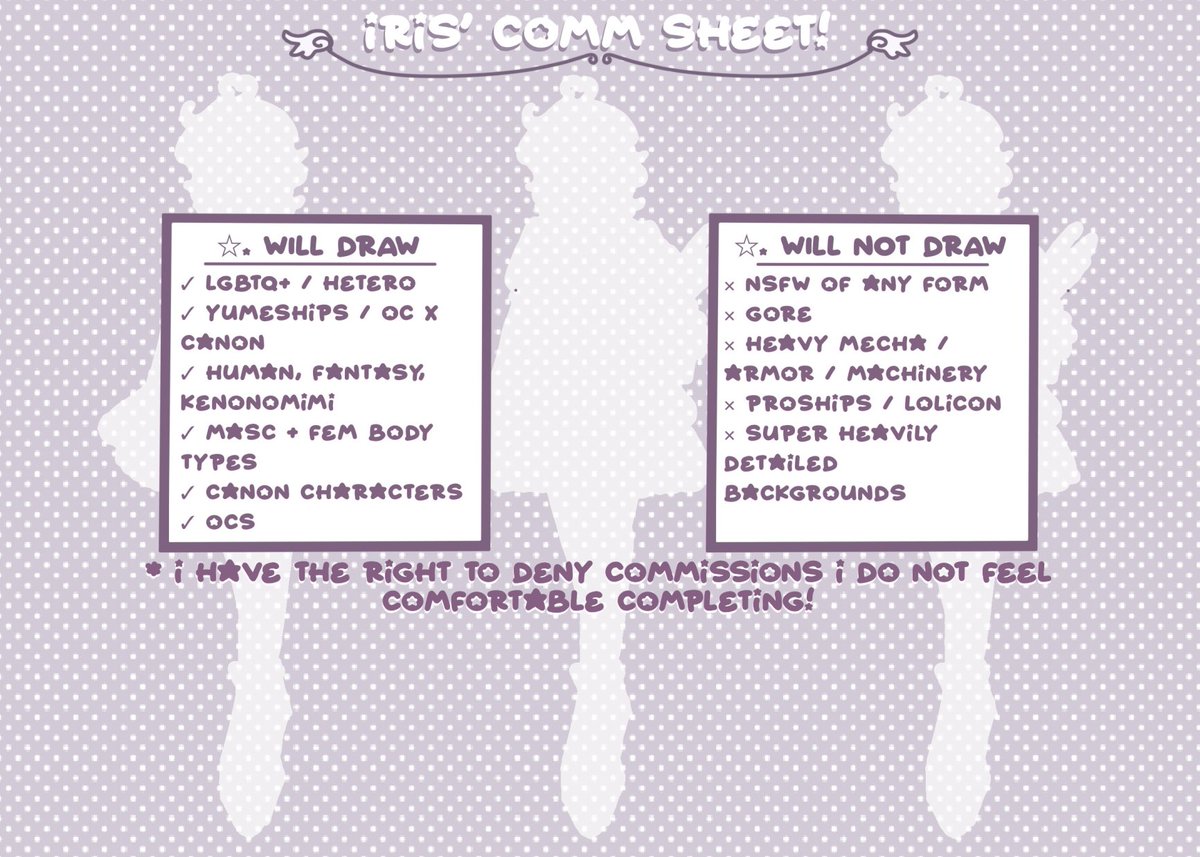 ⊹₊˚ iris !! comms open tweet media