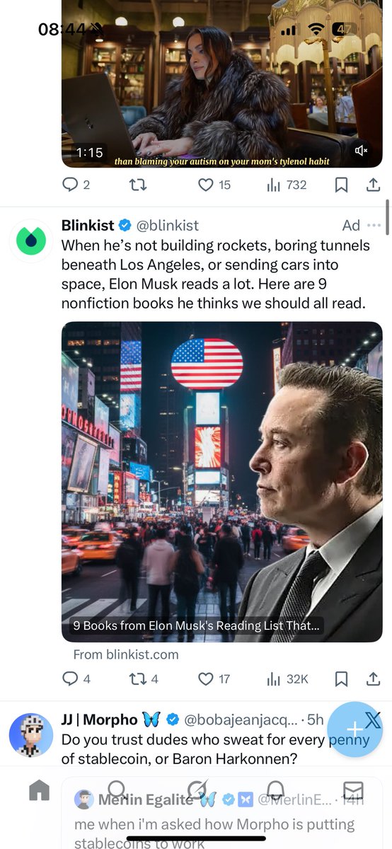 Hahah okay annoying outcome of <a href="/JoyceCarolOates/">Joyce Carol Oates</a> dragging Elon is getting these INSANE targeted ads he’s obviously demanded be placed.