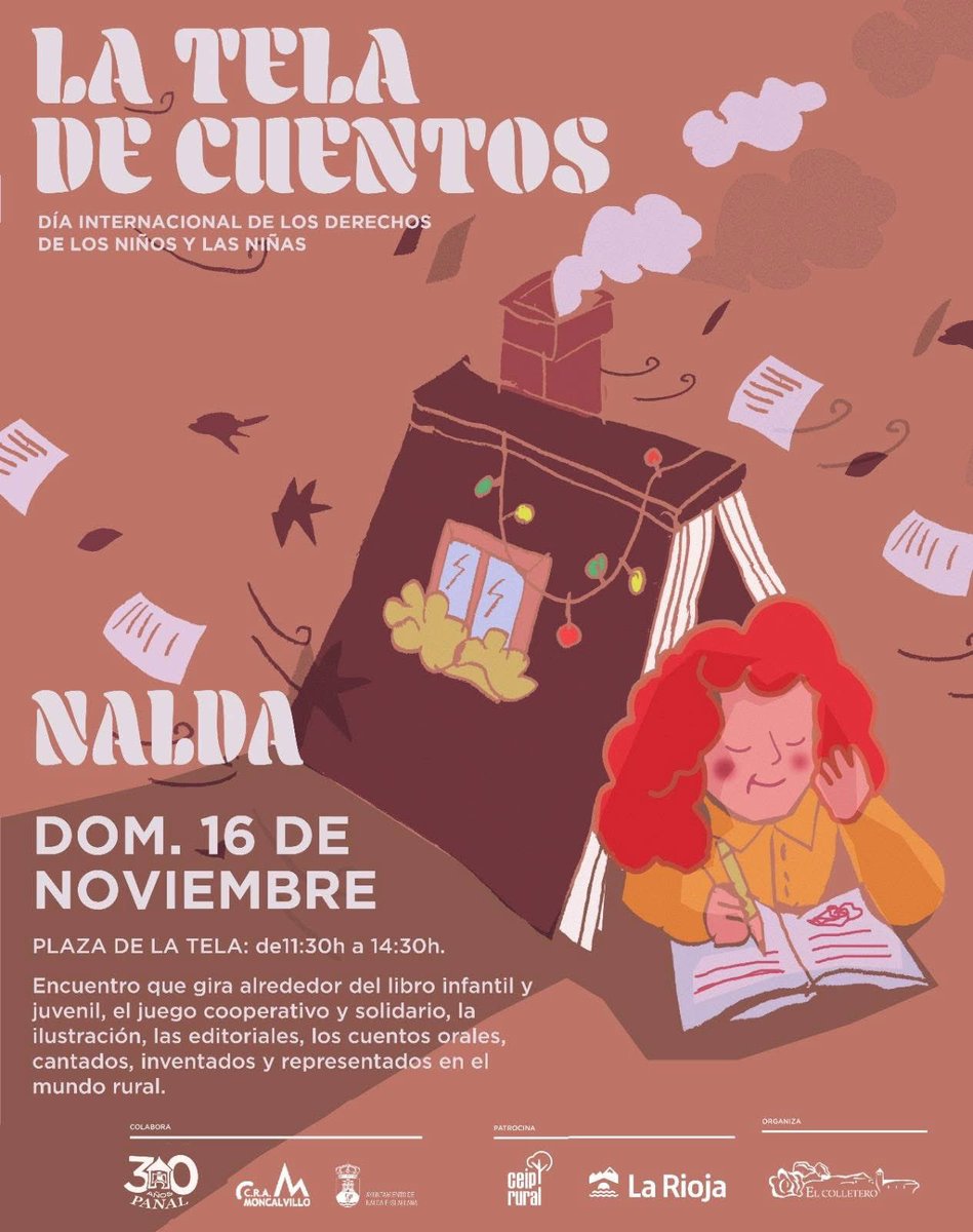 📚¡Este DOMINGO 16 DE NOVIEMBRE a partir de las 11.30 h una cita que no te puedes perder en #Nalda con “LA TELA DE CUENTOS”! 📖