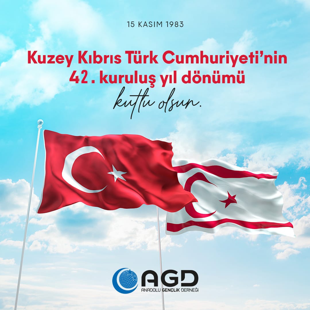 agdorgtr's tweet image. Kuzey Kıbrıs Türk Cumhuriyeti&apos;nin 42. kuruluş yıl dönümü kutlu olsun.
