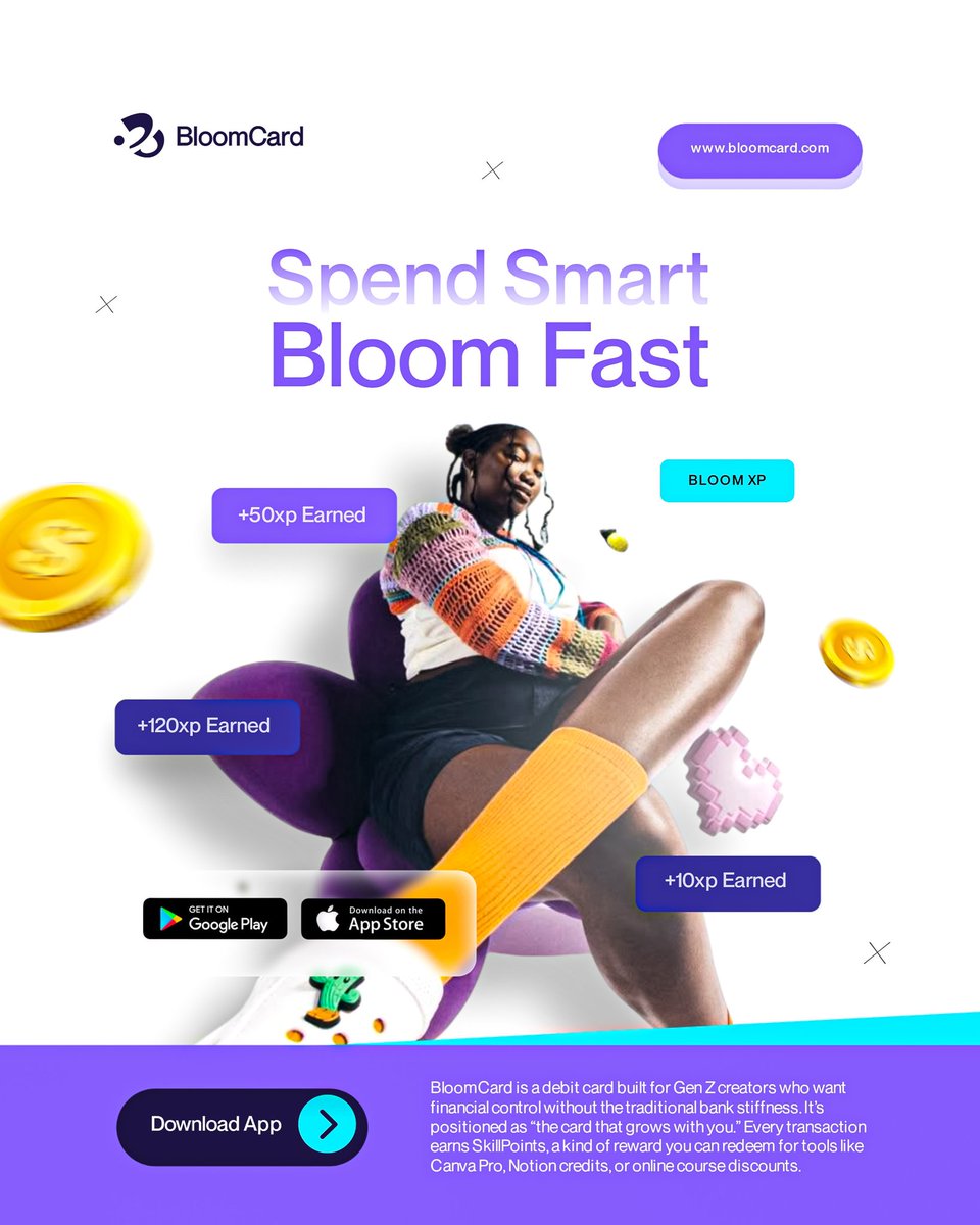 IniOluwa_Web3's tweet image. Concluding this visual identity with these and that&apos;s a wrap for BloomCard visual identity.

You&apos;ve seen the whole identity come together.
If your brand deserves this kind of detail and direction, DM me and let’s get started...

Do let me know what you think about these and we&apos;d…