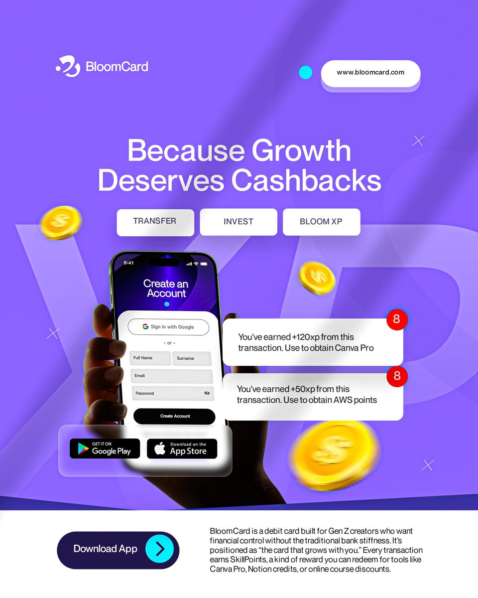 IniOluwa_Web3's tweet image. Concluding this visual identity with these and that&apos;s a wrap for BloomCard visual identity.

You&apos;ve seen the whole identity come together.
If your brand deserves this kind of detail and direction, DM me and let’s get started...

Do let me know what you think about these and we&apos;d…