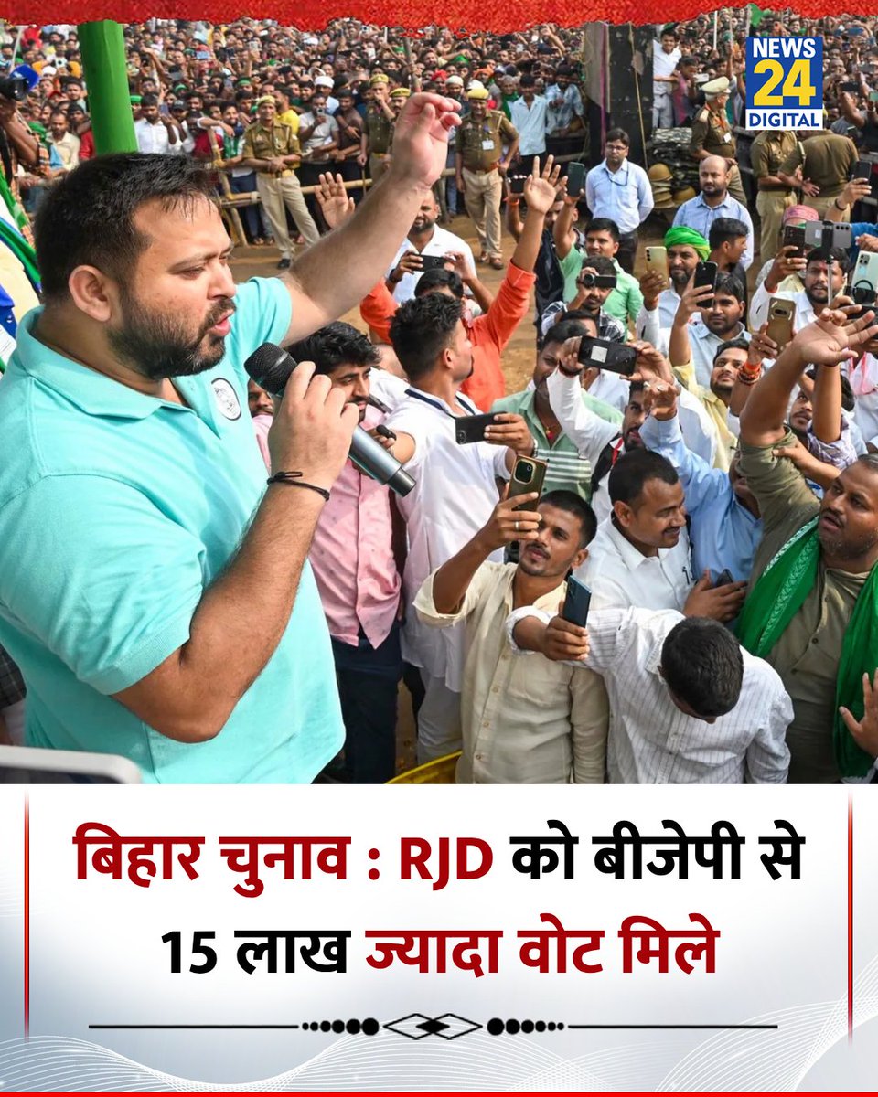 15 लाख ज़्यादा वोट मिलने के बावजूद अगर सरकार न बने… 

तो समझ लीजिए खेल सिर्फ़ बूथ पर नहीं, कहीं और भी हुआ है..!
#VoteChor