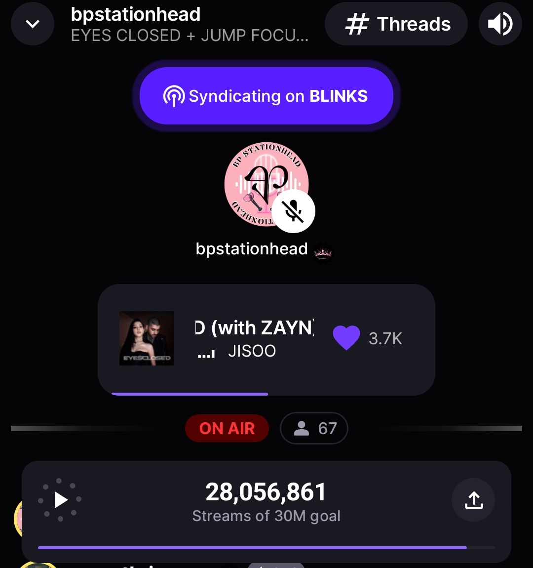 BPStationhead's tweet image. BLINKs, join us to reach the @BLACKPINK and pinks songs milestones.  We are focusing: #JUMP #KTL &amp;amp; #PV alone with other BP/solo songs. 
More listeners = Streams  at a time.
Join our channel ➡️ stationhead.com/bpstationhead
Just park your acc if you are busy and off to the bed.