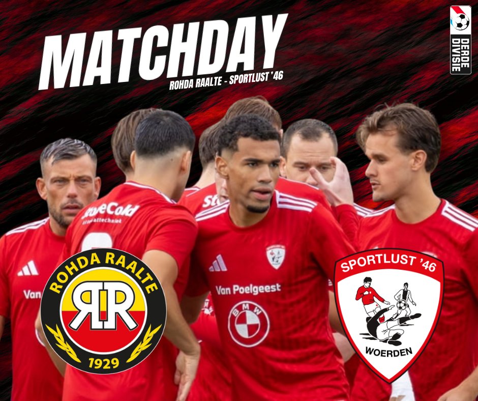 MATCHDAY | ROHDA Raalte in topvorm, Sportlust '46 hunkert naar herstel. Juist dit duel is jouw kans om te laten zien dat de ambities springlevend zijn en waar Sportlust '46 thuishoort. Tijd om op te staan en te bewijzen dat je nog altijd meedoet.