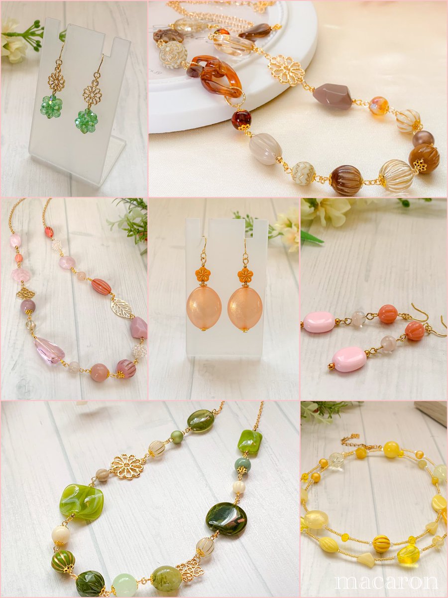 素敵～ 特に、右上のネックレス、目に留まりました(*´▽`*)❀