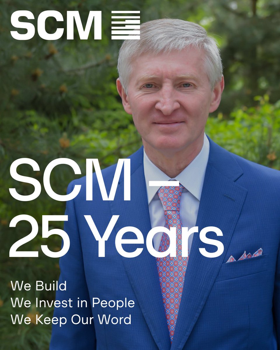 🇺🇦 “SCM is a team of like-minded people who make the impossible possible every day.” Address by the company’s founder and shareholder, Rinat Akhmetov, on the occasion of SCM’s 25th anniversary 👉 scm.com.ua/en/news/privit…

#SCM #RinatAkhmetov #Ukraine #InvestInUkraine