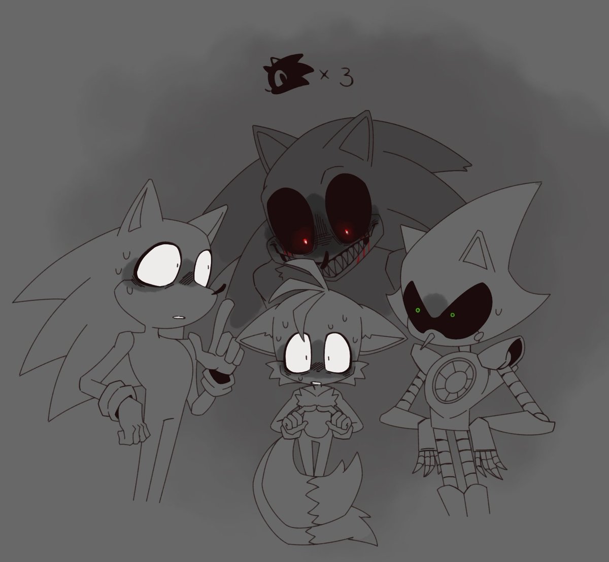 ded_marinad's tweet photo. #outcomememories 
I was told to draw a funny moment from the game 
I drew it https://t.co/3lMwYCqk96
