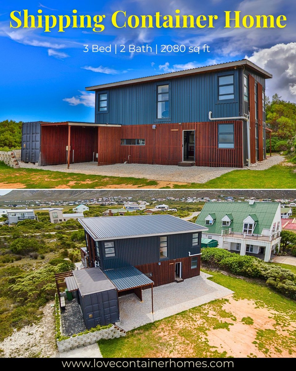 LCH_studios's tweet image. Would you live in a house built out of shipping containers? Rate this one on a scale of 0-10.  Visit us at lovecontainerhomes.com for container house plans and designs.
#architecture #shippingcontainer #containerhome #containerhouse #house #prefab