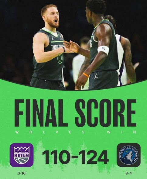 TWolvesNationFR's tweet image. ✅✅ Wolves WIN !!!!

Deuxième match de NBA CUP et 2 ème victoire, cette fois-ci sur Sacramento.

Des Kings qui auront su se battre (au sens propre comme figuré) , mais dont les limites étaient évidentes.

Côté Loups , le starting 5 a été encore une fois efficace, notamment porté…