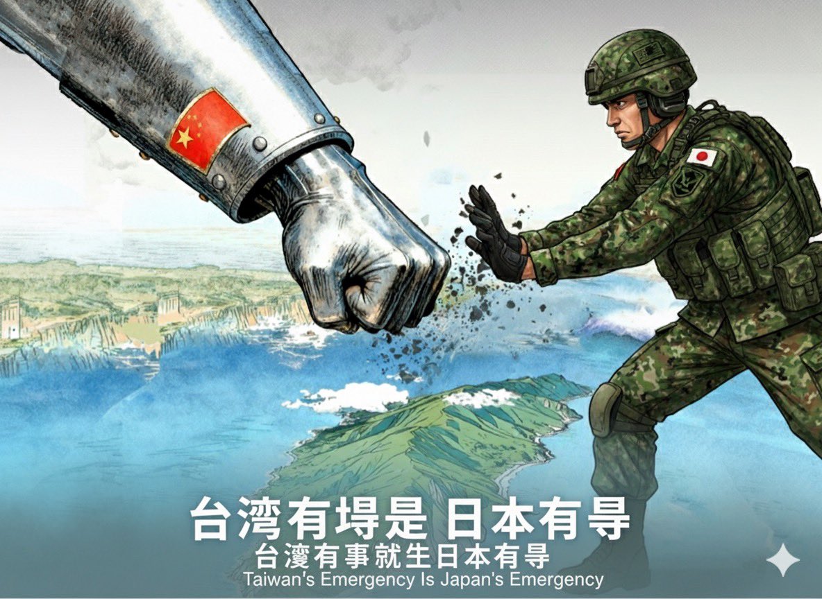 kohei_w1985's tweet image. 台湾有事は日本有事の正しいイメージ。
中国側のプロパガンダ画像を使って作成しました。