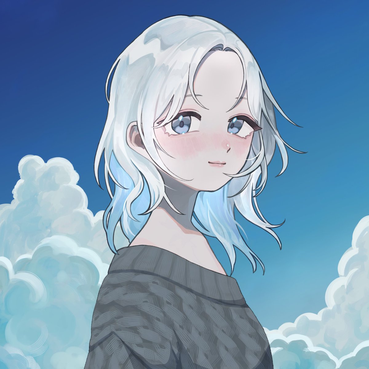 _ushima_'s tweet photo. 🤍🩵🤍💙
#illustration #絵描きさんと繋がりたい
#絵柄が好みっていう人にフォローされたい https://t.co/F1yotu02QN